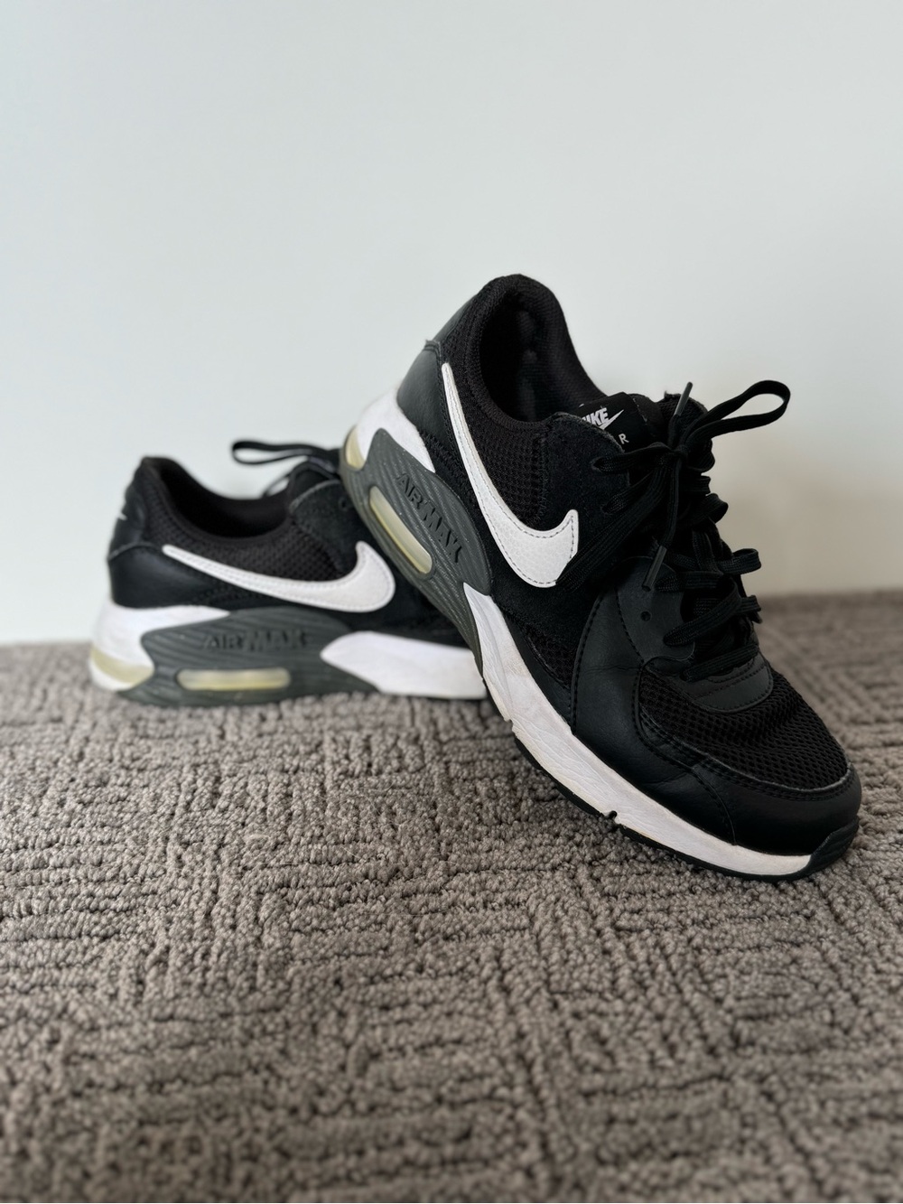 Nike Black and White Air Max Trainers